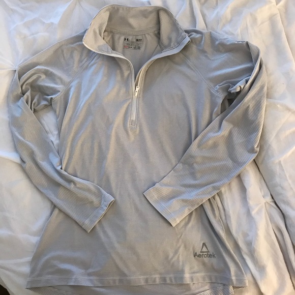 Under Armour Heat Gear Long Sleeve Zip Up Shirt - Picture 4 of 8